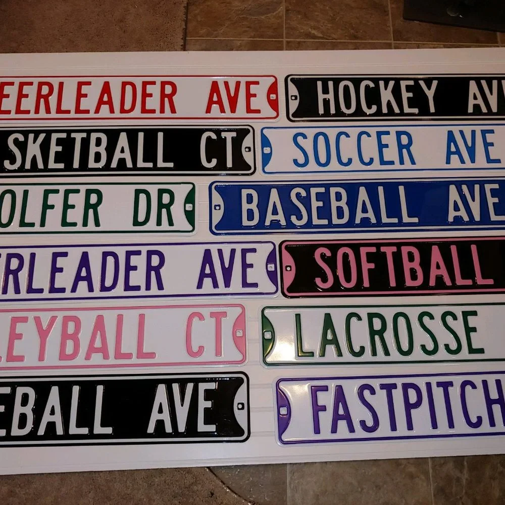 Volleyball Metal Street Sign Purple & White - NEW!